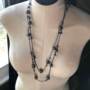 Black/Gray Ball Chain Necklace